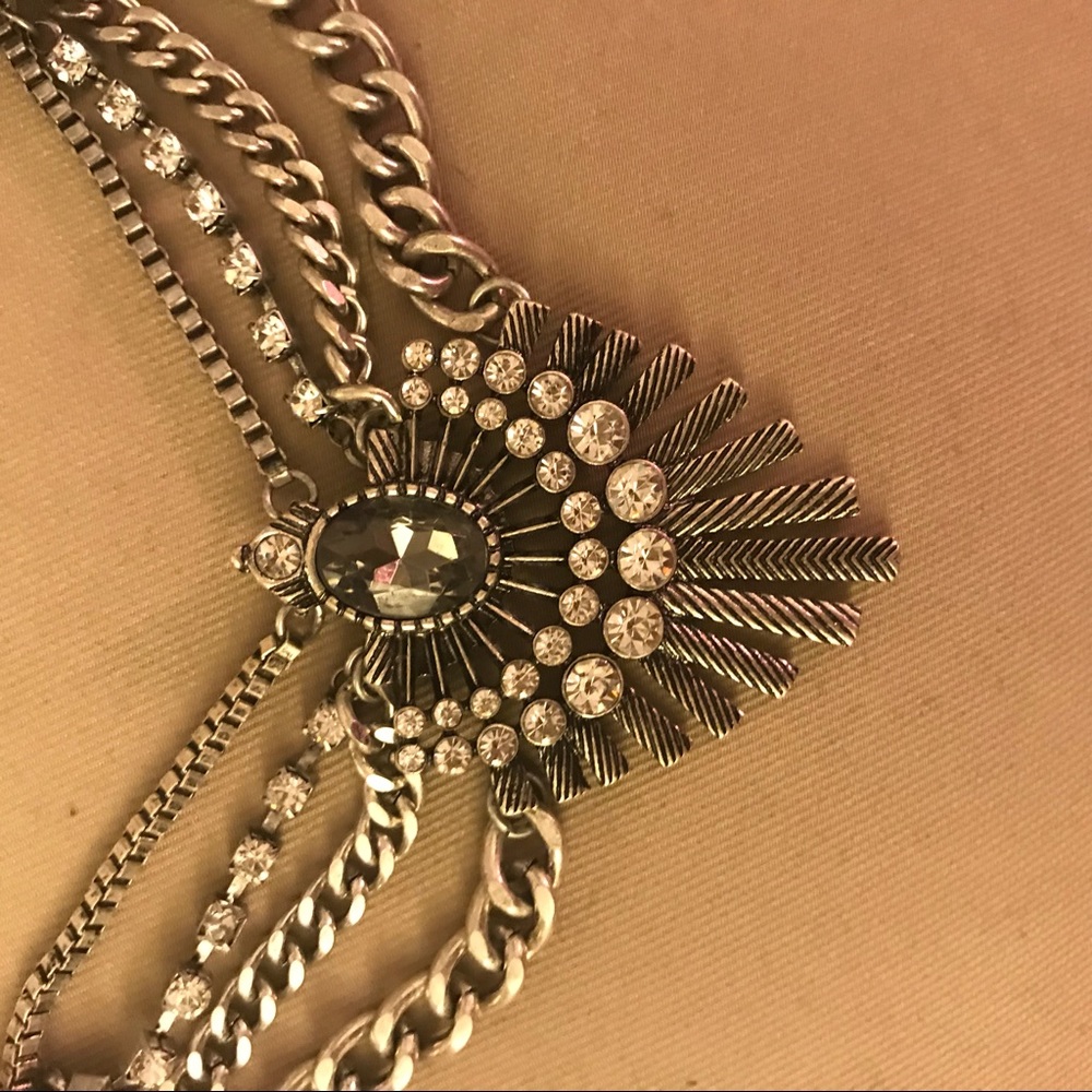 Elegant Black , Silver, Gray Statement Necklace.. - image 3